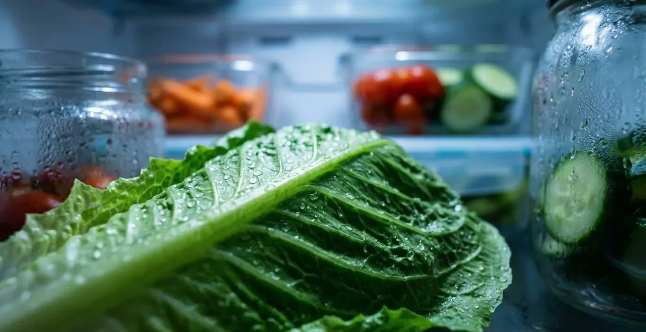 Méthode du kit salade déconstruit avec boîtes hermétiques séparées dans le frigo