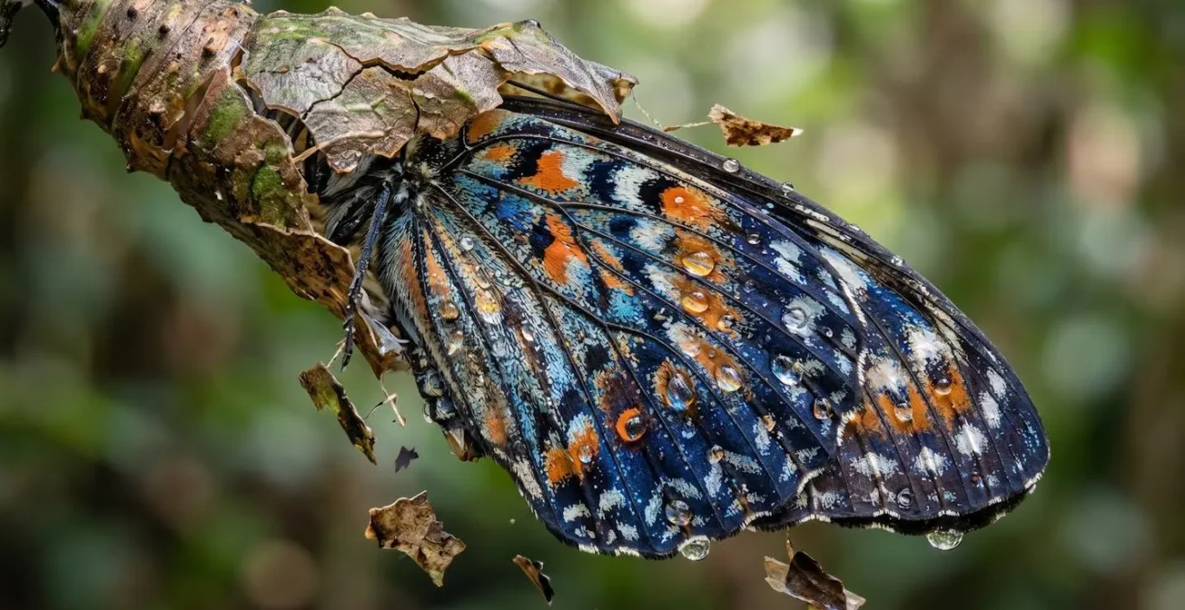 Métaphore visuelle d'une transformation, montrant un processus de croissance à partir d'une difficulté