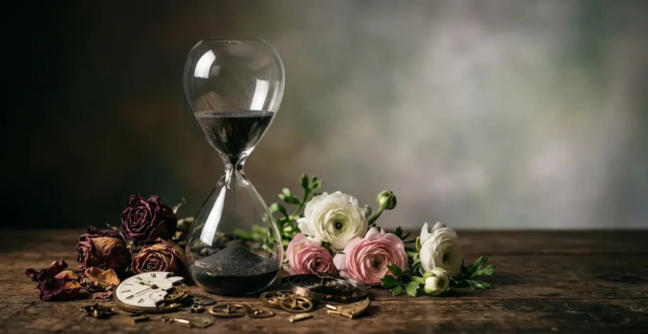 Femme professionnelle contemplant une balance déséquilibrée entre vie personnelle et travail, symbolisant les signes précurseurs du burnout