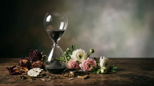 Femme professionnelle contemplant une balance déséquilibrée entre vie personnelle et travail, symbolisant les signes précurseurs du burnout