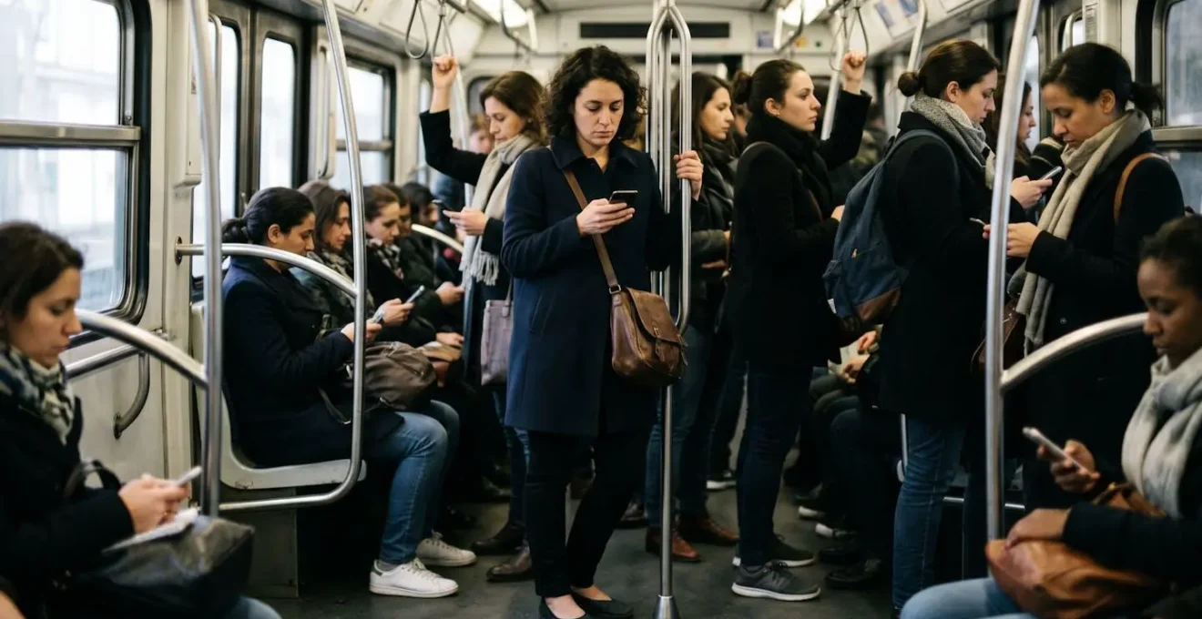 Femmes dans le métro parisien ligne 1 avec leurs looks pratiques du quotidien